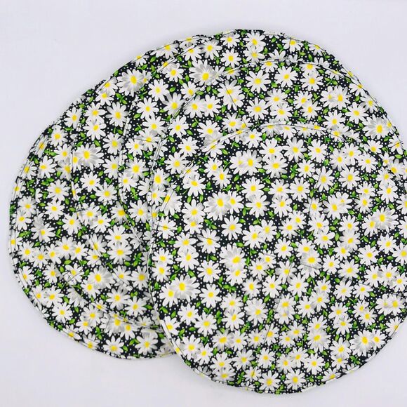 Tortilla Warmer 10.5 Inches Black Daisy Print Holds Up To 6 Tortillas Microwave - Picture 7 of 8